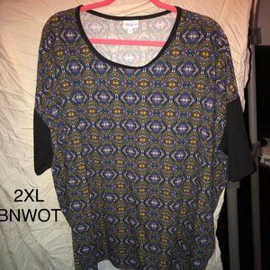 LULAROE IRMA - NWOT 3XL BLACK AND PURPLE